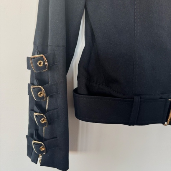 St. John Sz 4  black jacket Couture Buckles - Picture 2 of 8